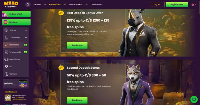 Bizzoo Casino bonusi