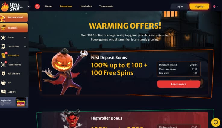 Hellspin Casino bonusi