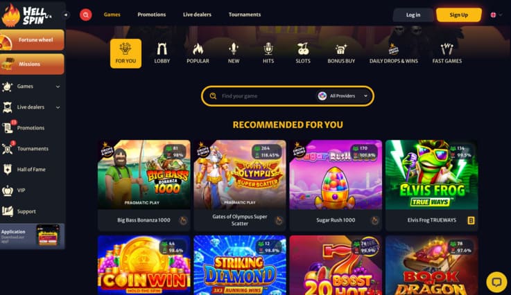 Hellspin Casino igre
