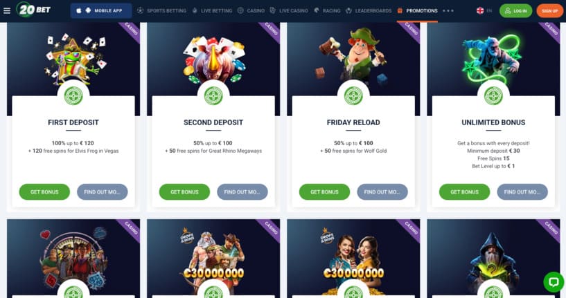 20bet bonusi